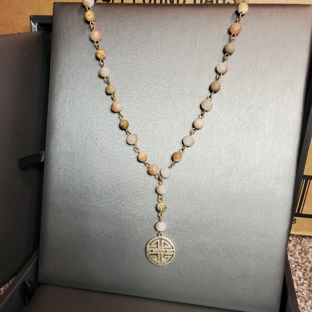 Handcrafted Genuine Picture Jasper adjustable Necklace